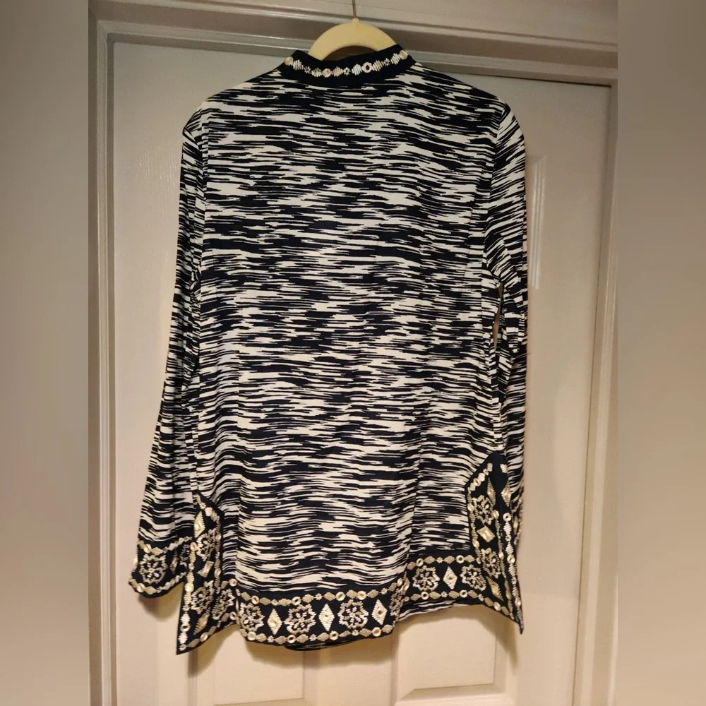 NWT Tory Burch Women’s‎ Space Dye Embellished Shisha Mirror Tunic Luxe Classic